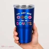 I'm Just Here For The Donuts Doughnut Dough Sweet Dessert Gift Tumbler thumb 2