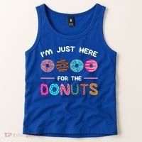 I'm Just Here For The Donuts Doughnut Dough Sweet Dessert Gift Tank Top thumb 2