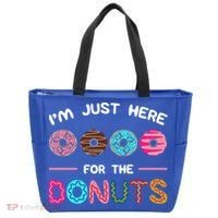 I'm Just Here For The Donuts Doughnut Dough Sweet Dessert Gift Tote Bag thumb 0