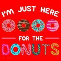 I'm Just Here For The Donuts Doughnut Dough Sweet Dessert Gift Santa Hat thumb 1