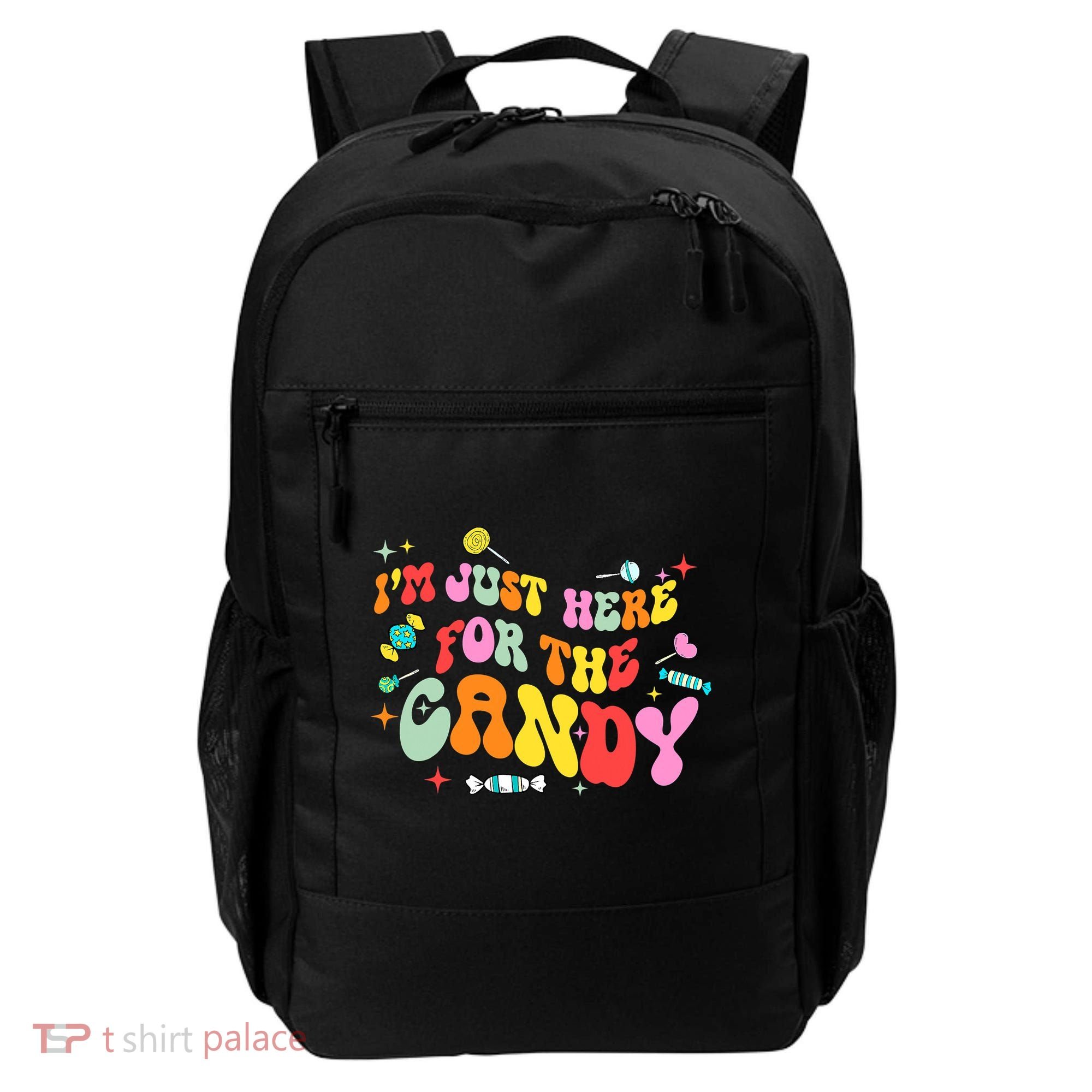 I'm Just Here For The Candy Halloween Cute Lollipop Sweets Backpack