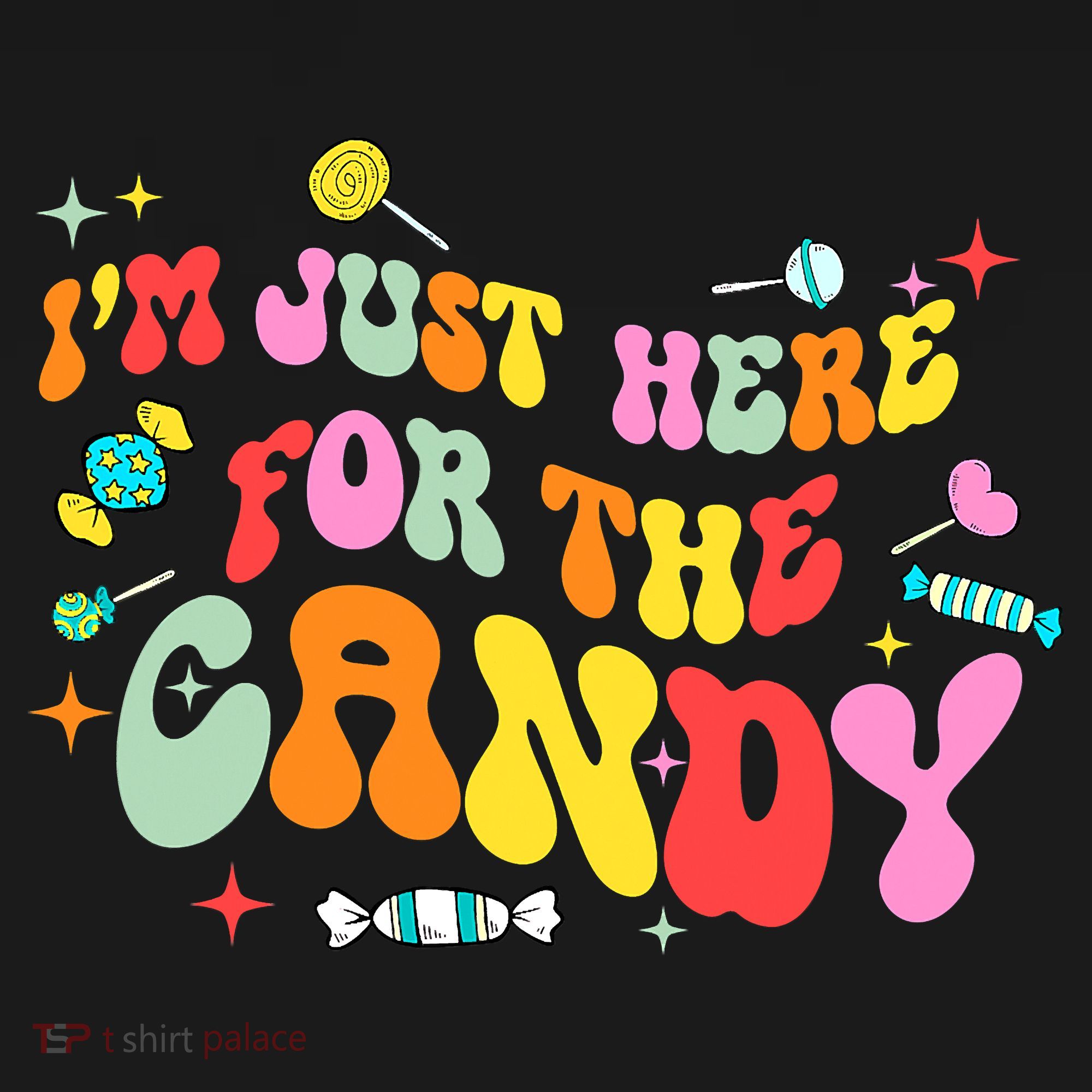 I'm Just Here For The Candy Halloween Cute Lollipop Sweets Backpack