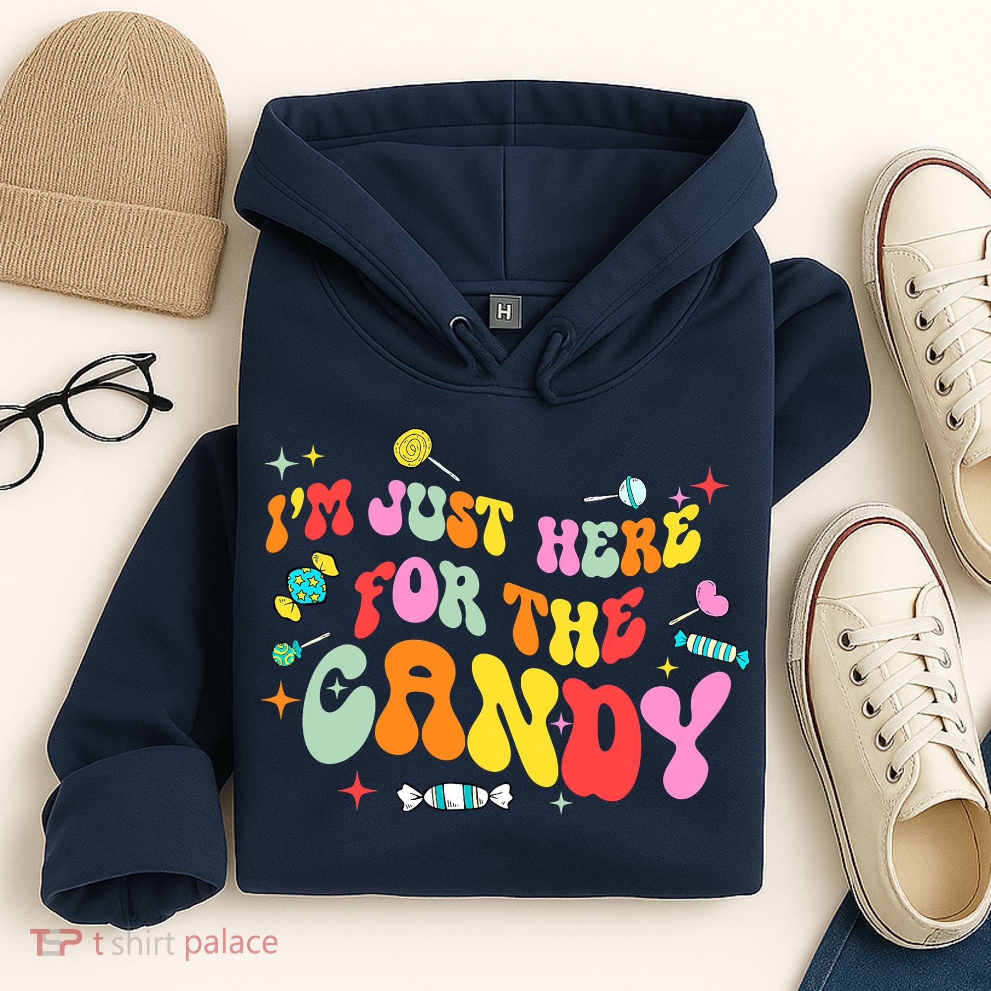 I'm Just Here For The Candy Halloween Cute Lollipop Sweets Hoodie
