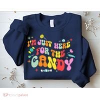 I'm Just Here For The Candy Halloween Cute Lollipop Sweets Sweatshirt thumb 2
