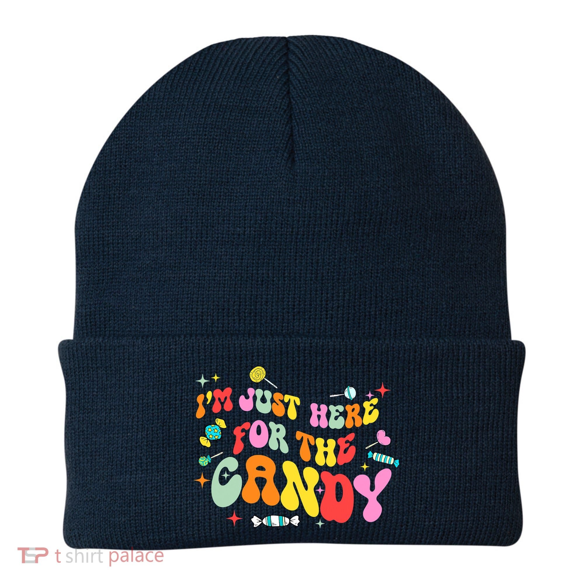 I'm Just Here For The Candy Halloween Cute Lollipop Sweets Beanie