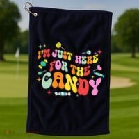 I'm Just Here For The Candy Halloween Cute Lollipop Sweets Golf Towel thumb 1