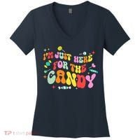 I'm Just Here For The Candy Halloween Cute Lollipop Sweets Women's V-Neck T-Shirt thumb 0