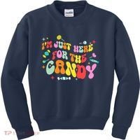 I'm Just Here For The Candy Halloween Cute Lollipop Sweets Kids Sweatshirt thumb 0