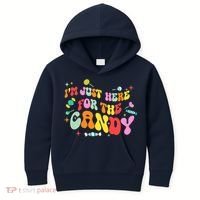 I'm Just Here For The Candy Halloween Cute Lollipop Sweets Kids Hoodie thumb 0