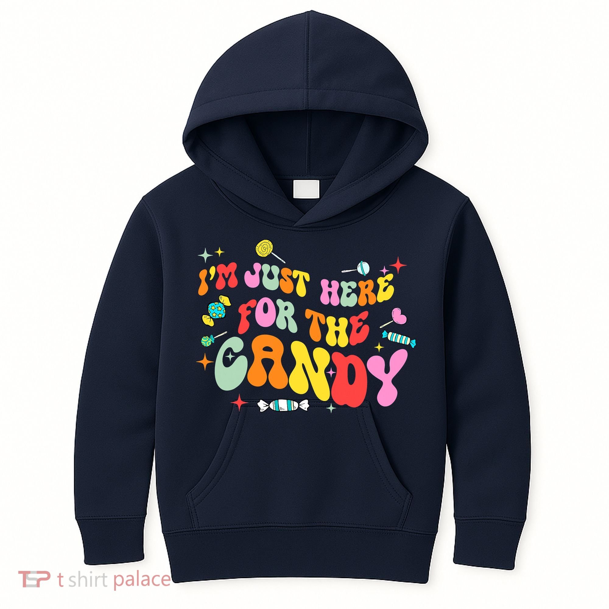 I'm Just Here For The Candy Halloween Cute Lollipop Sweets Kids Hoodie
