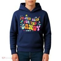 I'm Just Here For The Candy Halloween Cute Lollipop Sweets Kids Hoodie thumb 4