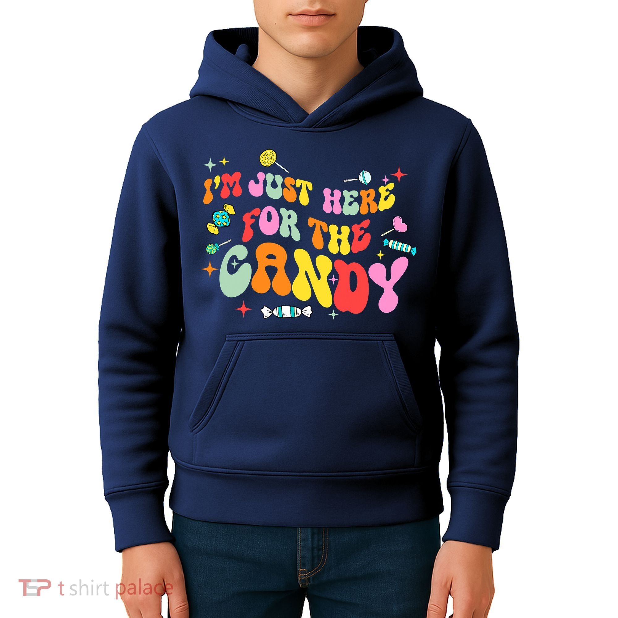 I'm Just Here For The Candy Halloween Cute Lollipop Sweets Kids Hoodie