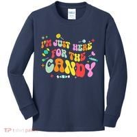 I'm Just Here For The Candy Halloween Cute Lollipop Sweets Kids Long Sleeve Shirt thumb 0