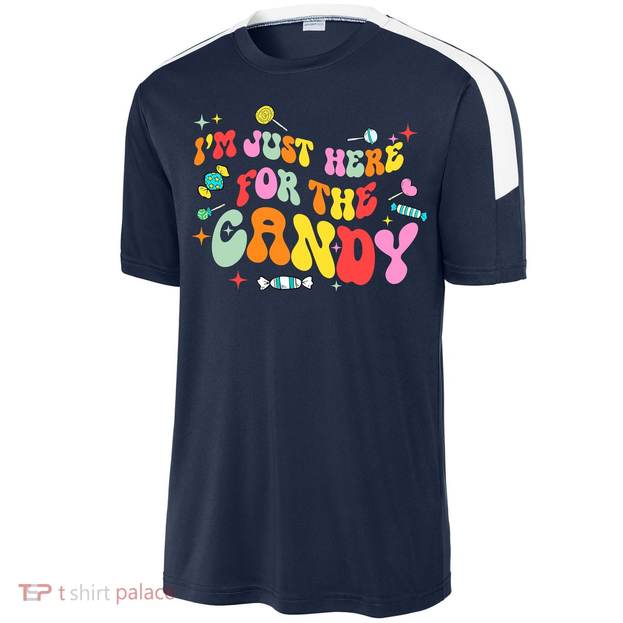 I'm Just Here For The Candy Halloween Cute Lollipop Sweets Sport-Tek Competitor United Soccer Jersey