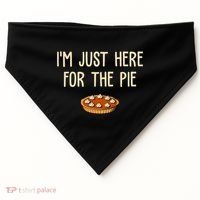 Im Just Here For The Pie Funny Holiday USA-Made Doggie Bandana thumb 0