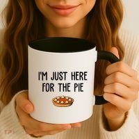 Im Just Here For The Pie Funny Holiday Coffee Mug thumb 3