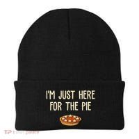 Im Just Here For The Pie Funny Holiday Beanie thumb 0
