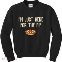 Im Just Here For The Pie Funny Holiday Kids Sweatshirt thumb 0