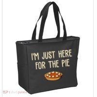 Im Just Here For The Pie Funny Holiday Tote Bag thumb 2