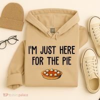Im Just Here For The Pie Funny Holiday Hoodie thumb 4