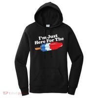 Im Just Here For The Popsicle Funny Bomb Retro 80s Pop Gift Women's Hoodie thumb 0
