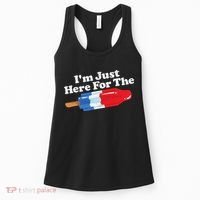 Im Just Here For The Popsicle Funny Bomb Retro 80s Pop Gift Women's Tank Top thumb 0