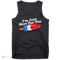 Im Just Here For The Popsicle Funny Bomb Retro 80s Pop Gift Tank Top thumb 0