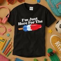 Im Just Here For The Popsicle Funny Bomb Retro 80s Pop Gift Kids T-Shirt thumb 3