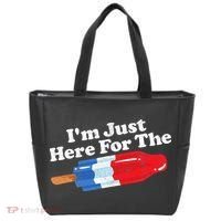 Im Just Here For The Popsicle Funny Bomb Retro 80s Pop Gift Tote Bag thumb 0