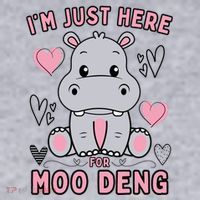 IM Just Here For Moo Deng Women's Sweatshirt thumb 2