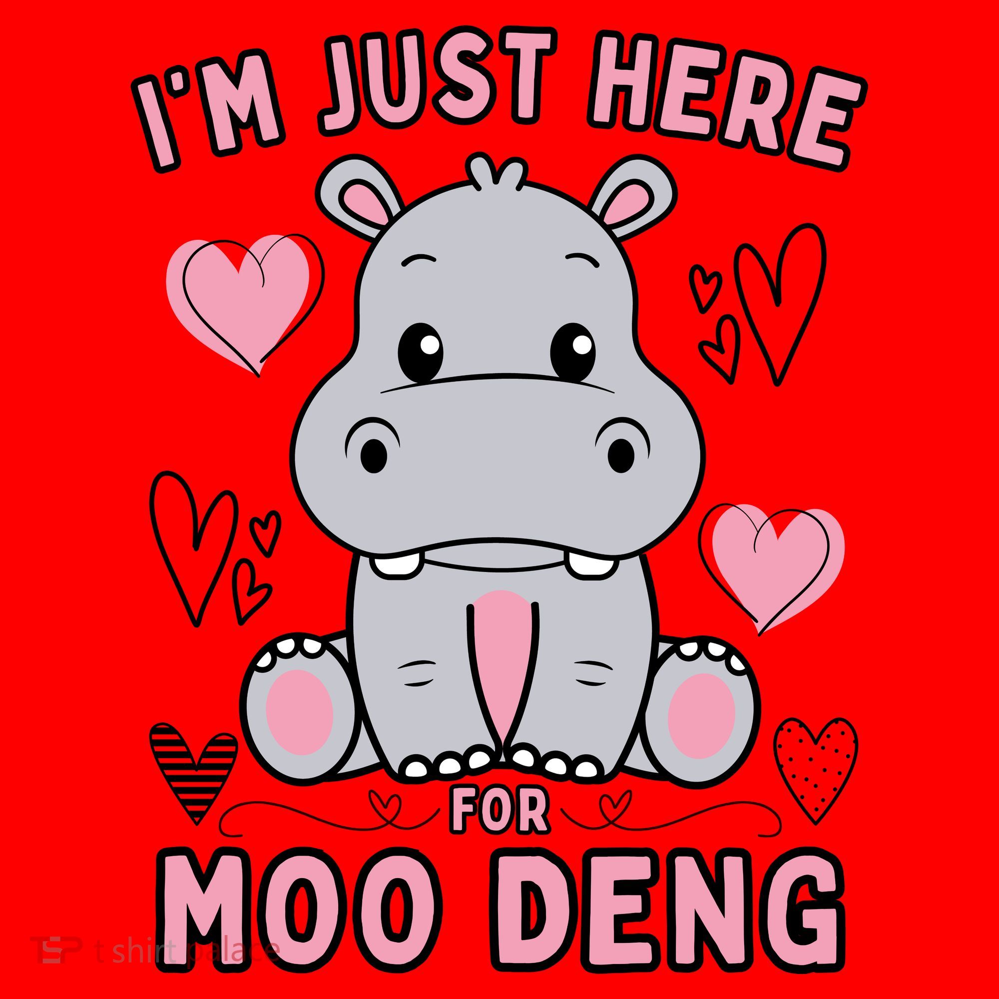 IM Just Here For Moo Deng Santa Hat