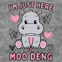 IM Just Here For Moo Deng Toddler Hoodie thumb 2