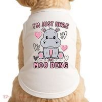 IM Just Here For Moo Deng Doggie Tank thumb 0