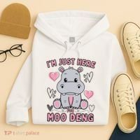 IM Just Here For Moo Deng Hoodie thumb 4