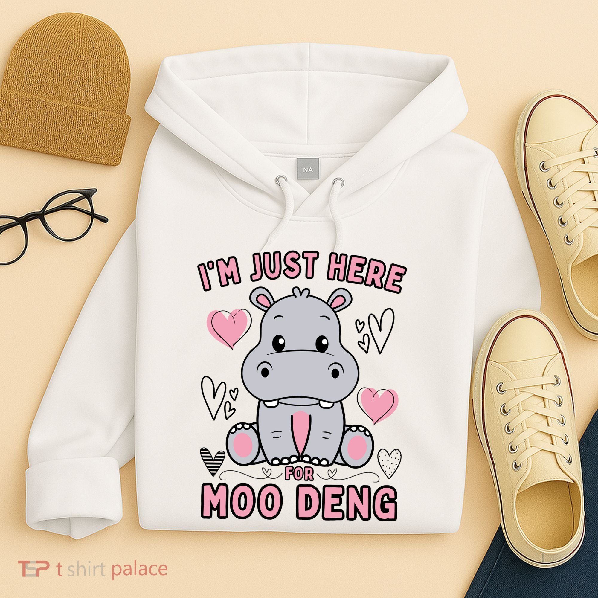 IM Just Here For Moo Deng Hoodie