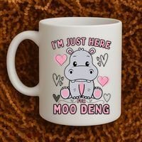 IM Just Here For Moo Deng Coffee Mug thumb 2