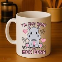 IM Just Here For Moo Deng Coffee Mug thumb 4