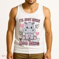 IM Just Here For Moo Deng Tank Top thumb 3