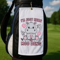 IM Just Here For Moo Deng Golf Towel thumb 2