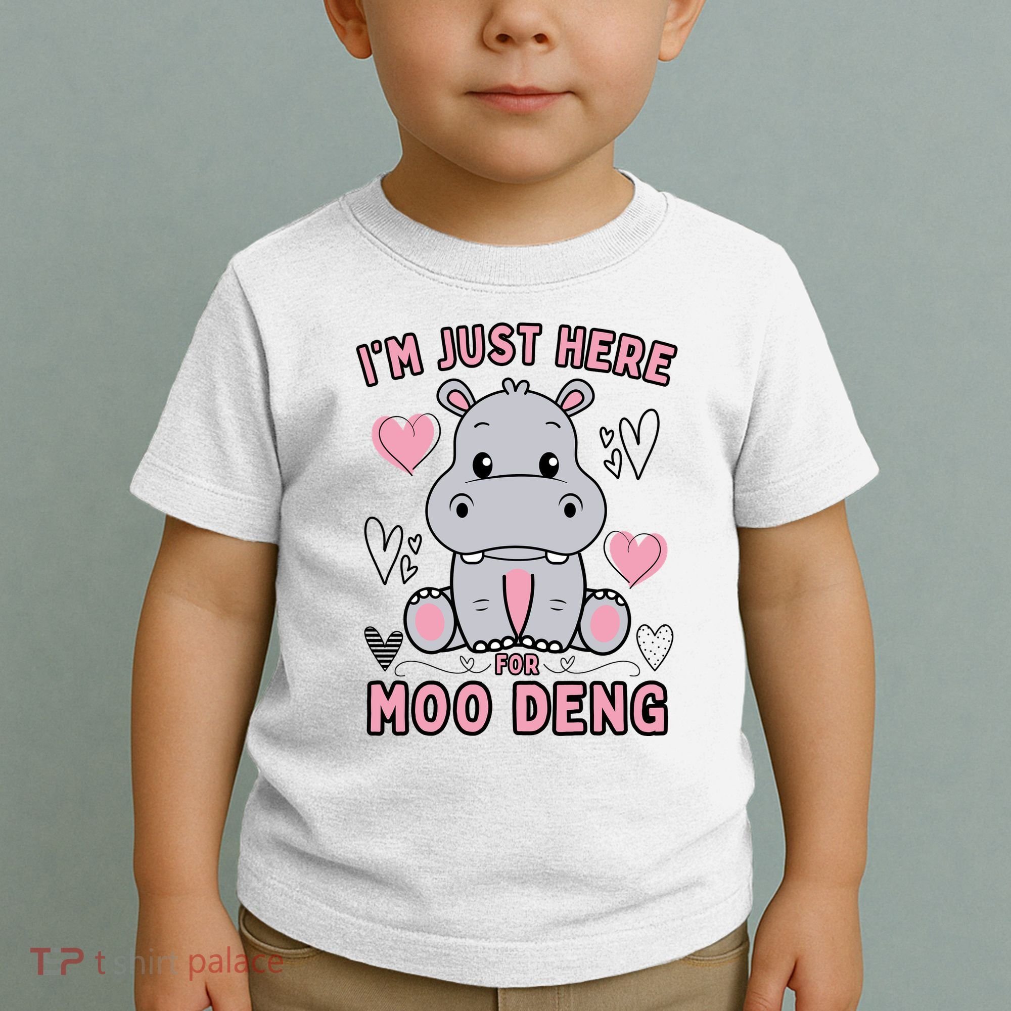 IM Just Here For Moo Deng Toddler T-Shirt