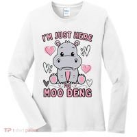 IM Just Here For Moo Deng Women's Long Sleeve Shirt thumb 0