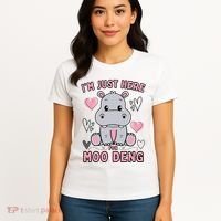 IM Just Here For Moo Deng Women's T-Shirt thumb 4