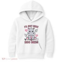 IM Just Here For Moo Deng Kids Hoodie thumb 0