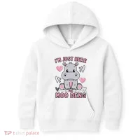 IM Just Here For Moo Deng Kids Hoodie thumb 0
