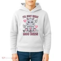 IM Just Here For Moo Deng Kids Hoodie thumb 4