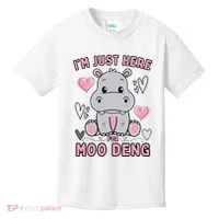 IM Just Here For Moo Deng Kids T-Shirt thumb 0