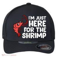 Im Just Here For The Shrimp Seafood Shrimp Flexfit Unipanel Trucker Cap thumb 0