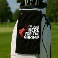 Im Just Here For The Shrimp Seafood Shrimp Golf Towel thumb 2