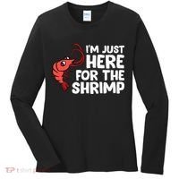 Im Just Here For The Shrimp Seafood Shrimp Women's Long Sleeve Shirt thumb 0