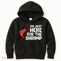 Im Just Here For The Shrimp Seafood Shrimp Kids Hoodie thumb 0